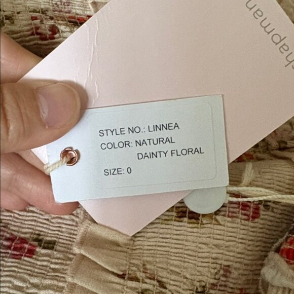 NWT V. Chapman “Linnea” Midi Skirt in Natural Dainty Floral Sz 0 - Picture 13 of 13